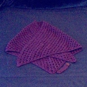 Hand Crocheted Purple Shawl